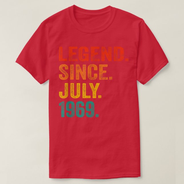 Camiseta 53.ª leyenda de cumpleaños desde julio de 1969 53  (Diseño del anverso)