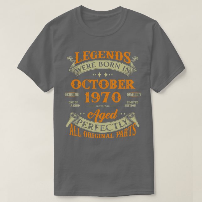 Camiseta 53.ª Leyenda De Regalo De Cumpleaños Nacida En Oct (Diseño del anverso)