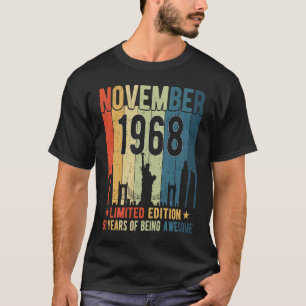 Camiseta 53.º cumpleaños 53 años Vintage noviembre 1968 m