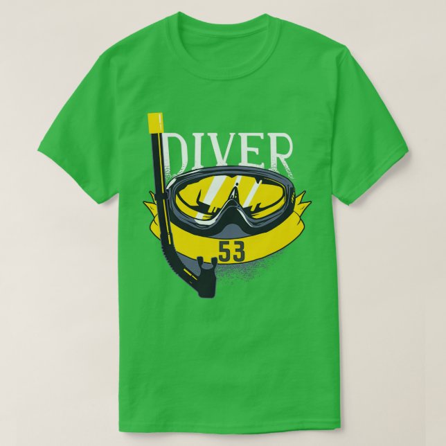 Camiseta 53.º cumpleaños Buceo Scuba 53 años (Diseño del anverso)
