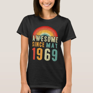 Camiseta 53.º cumpleaños increíble desde mayo de 1969 53 añ