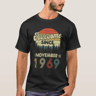 Camiseta 53.º cumpleaños increíble desde noviembre de 1969 
