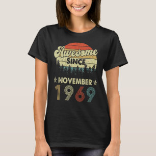 Camiseta 53.º cumpleaños increíble desde noviembre de 1969 