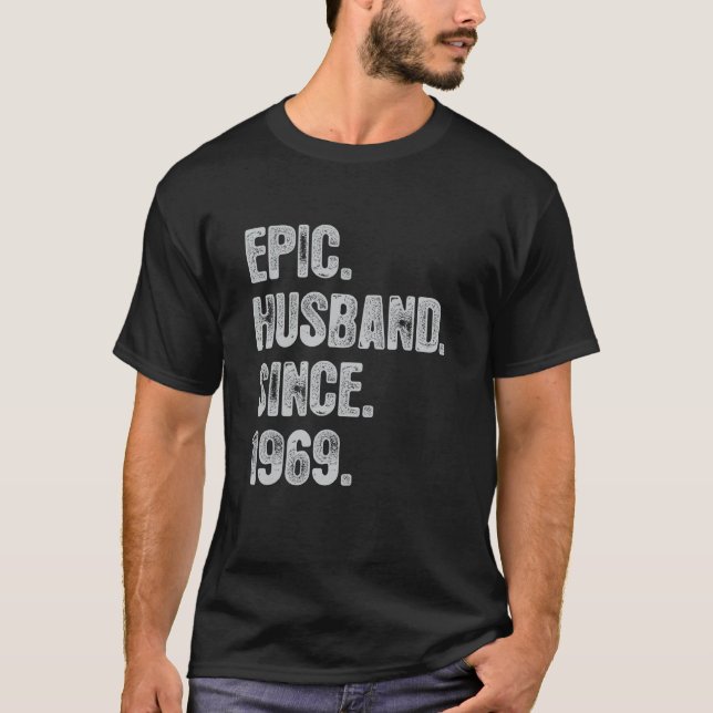 Camiseta 53° Aniversario Boda De Su Esposo Épico (Anverso)