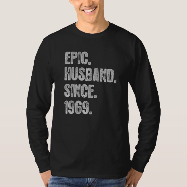 Camiseta 53° Aniversario Boda De Su Esposo Épico (Anverso)