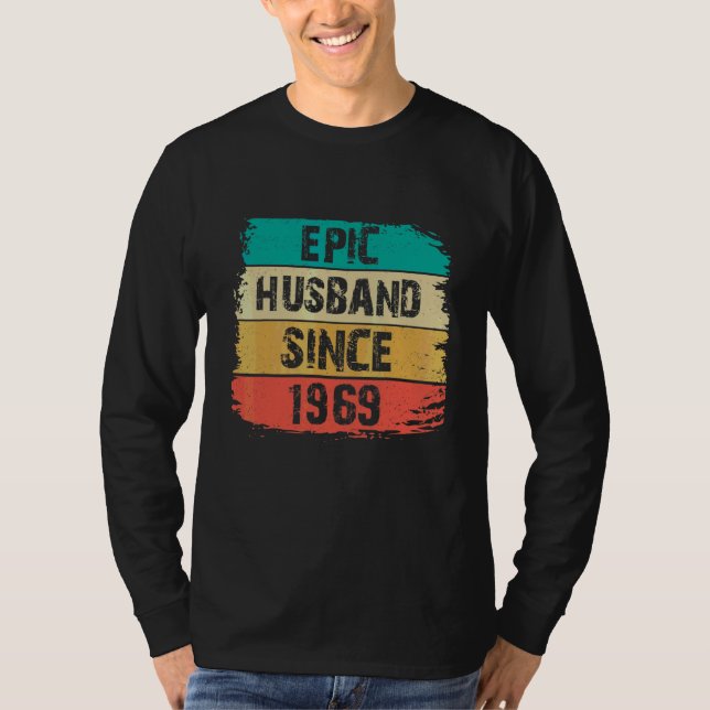 Camiseta 53° Aniversario Boda Esposo Épico desde 1969 (Anverso)