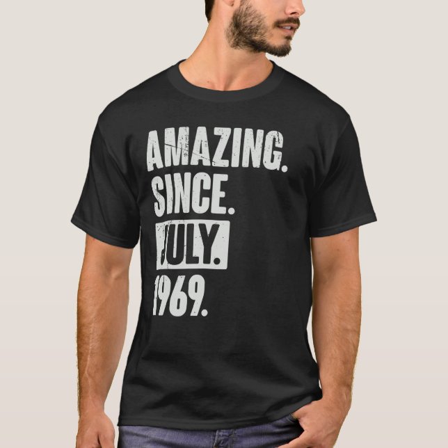 Camiseta 53 años de edad 53 años asombrosamente desde julio (Anverso)