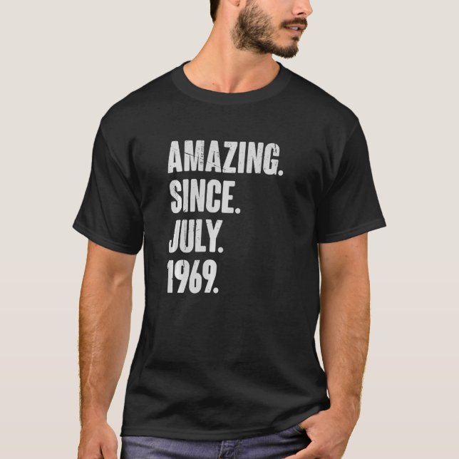 Camiseta 53 años de edad 53 años asombrosamente desde julio (Anverso)