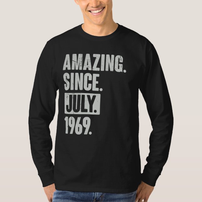 Camiseta 53 años de edad 53 años asombrosamente desde julio (Anverso)