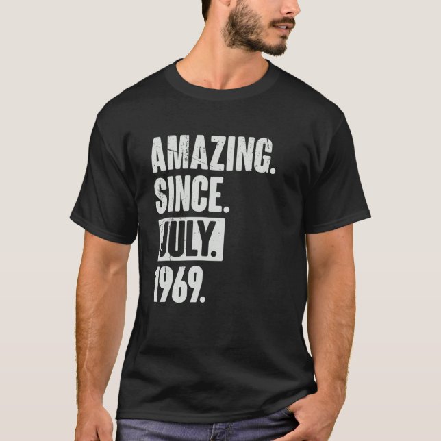 Camiseta 53 años de edad 53 años asombrosamente desde julio (Anverso)