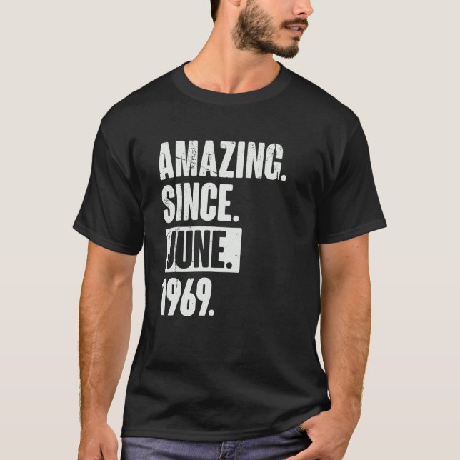 Camiseta 53 años de edad 53 años asombrosamente desde junio (Anverso)