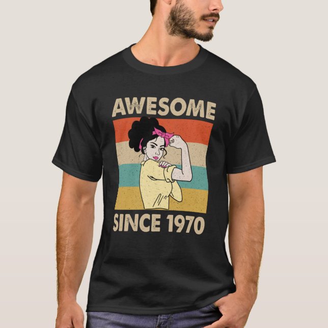 Camiseta 53 años de edad increíble desde 1970 53 años (Anverso)