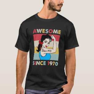 Camiseta 53 años de edad increíble desde 1970 53 años