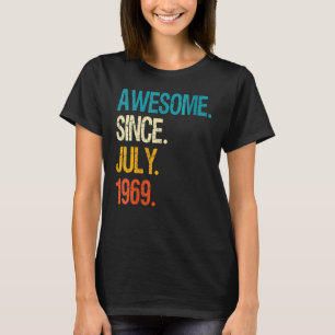 Camiseta 53 años de edad increíble desde julio de 1969 53º