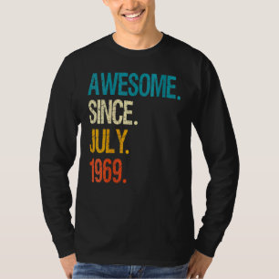 Camiseta 53 años de edad increíble desde julio de 1969 53º