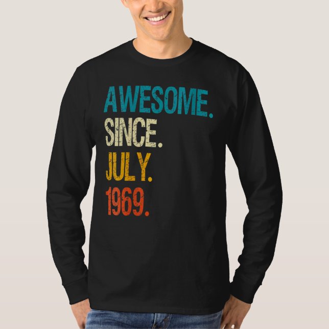 Camiseta 53 años de edad increíble desde julio de 1969 53º  (Anverso)