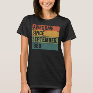 Camiseta 53 años de edad increíble desde septiembre de 1969