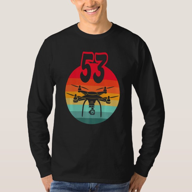 Camiseta 53 Años I Drones Retro De Control Remoto Con C (Anverso)