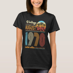 Camiseta 53 Años Vintage Agosto 1970 Mujeres M