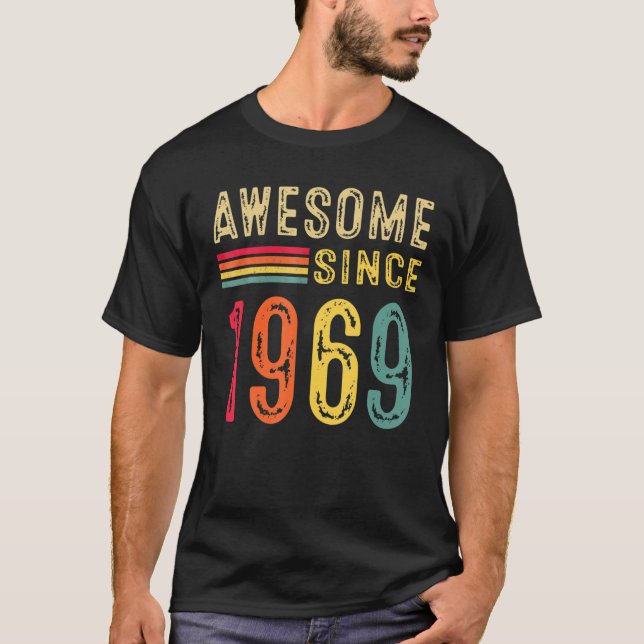Camiseta 53 Decoraciones De Cumpleaños Hombres Mujeres 1969 (Anverso)