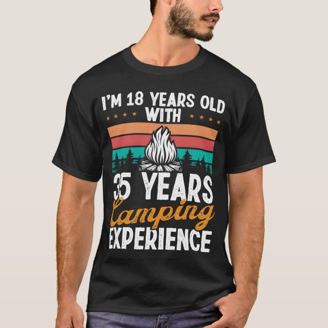 Camiseta 53 Year Old Camper Mountains Camping 53 Birthday f (Anverso)