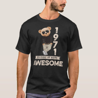 Camiseta 53rd Birthday Men Women 1971 Original Awesome Tedd