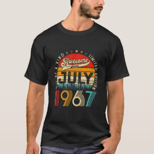 Camiseta 54ª Decoraciones De Cumpleaños Julio 1967 Hombres 