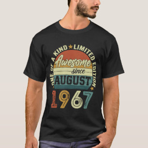 Camiseta 54.ª cosecha de cumpleaños desde agosto de 1967
