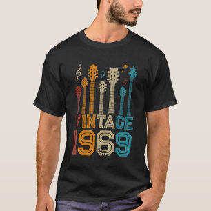 Camiseta 54.ª Regalos de cumpleaños Vieja 1969 Tee Guitaris