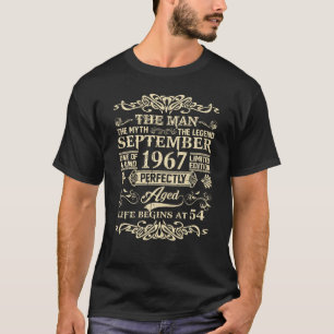 Camiseta 54.º cumpleaños La leyenda del mito del hombre sep