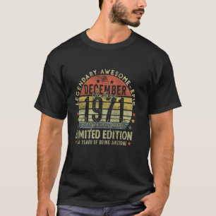 Camiseta 54.º cumpleaños Vintage diciembre 1971 54 años de