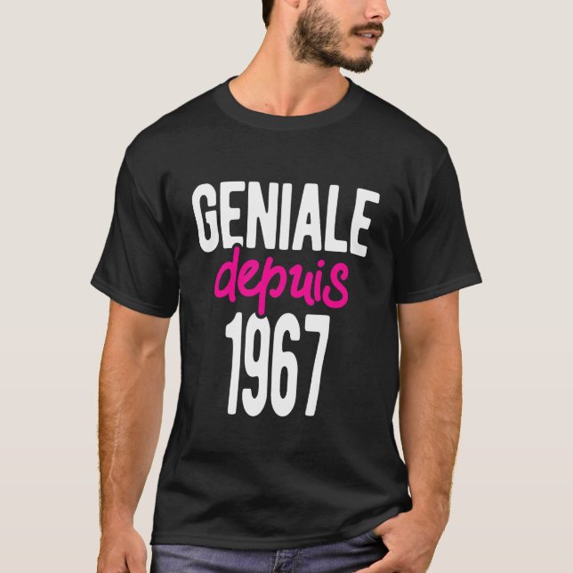 Camiseta 54.º humor de cumpleaños increíble desde 1967 (Anverso)