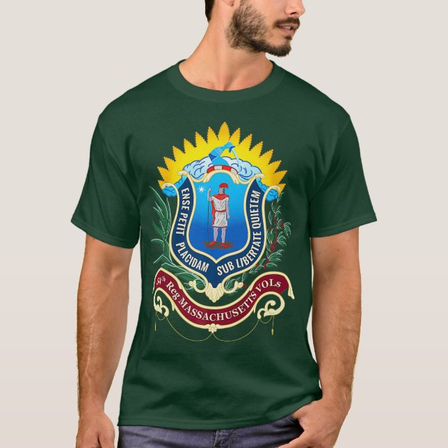 Camiseta 54.º Regimiento de Infantería de Massachusetts en  (Anverso)