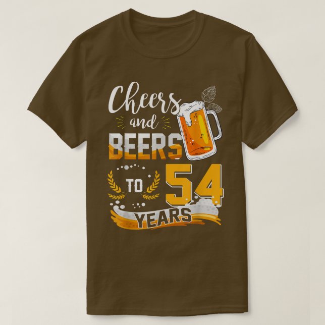 Camiseta 54 Alegres Y Cervezas A 54 Años Nacidos (Diseño del anverso)