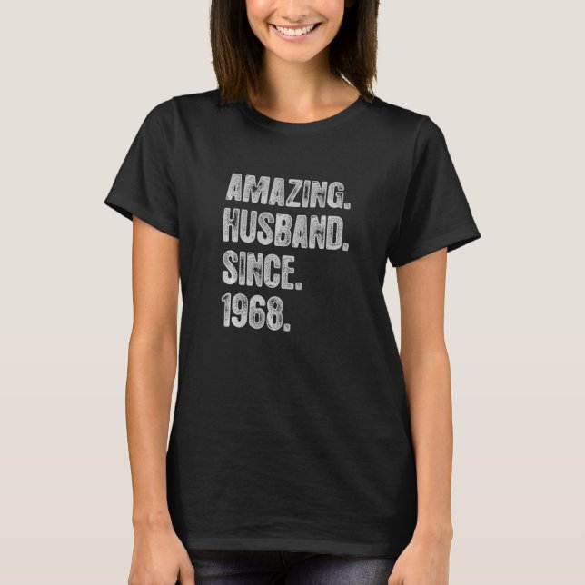 Camiseta 54° Aniversario Boda Por Su Sorprendente Esposo Si (Anverso)