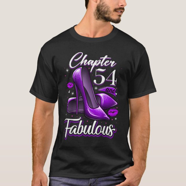 Camiseta 54 años capítulo 54 & Fabuloso cumpleaños 54 H (Anverso)