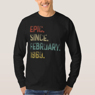 Camiseta 54 años de edad asombrosa Épica desde febrero de 1