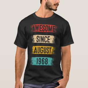 Camiseta 54 años de edad increíble desde agosto de 1968 54º