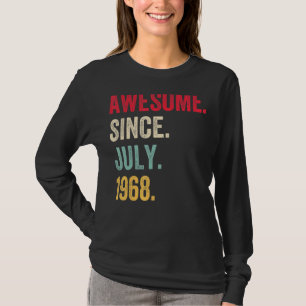 Camiseta 54 años de edad increíble desde julio de 1968 54º 