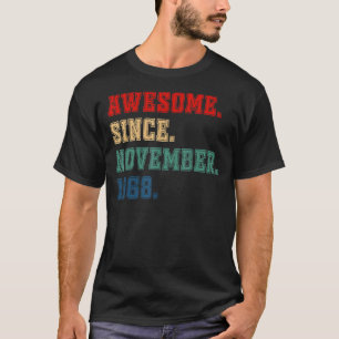 Camiseta 54 años de edad increíble desde noviembre de 1968