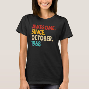 Camiseta 54 años de edad increíble desde octubre de 1968 54
