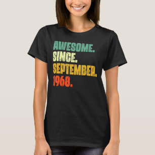 Camiseta 54 años de edad increíble desde septiembre de 1968