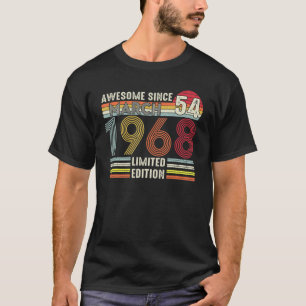Camiseta 54 años Marzo de 1968 54º cumpleaños