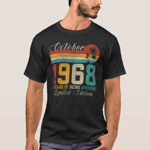 Camiseta 54 de octubre de 1968 54º cumpleaños