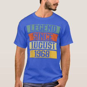 Camiseta 54 Years Old Gifts Legend Since August 1968th Birt