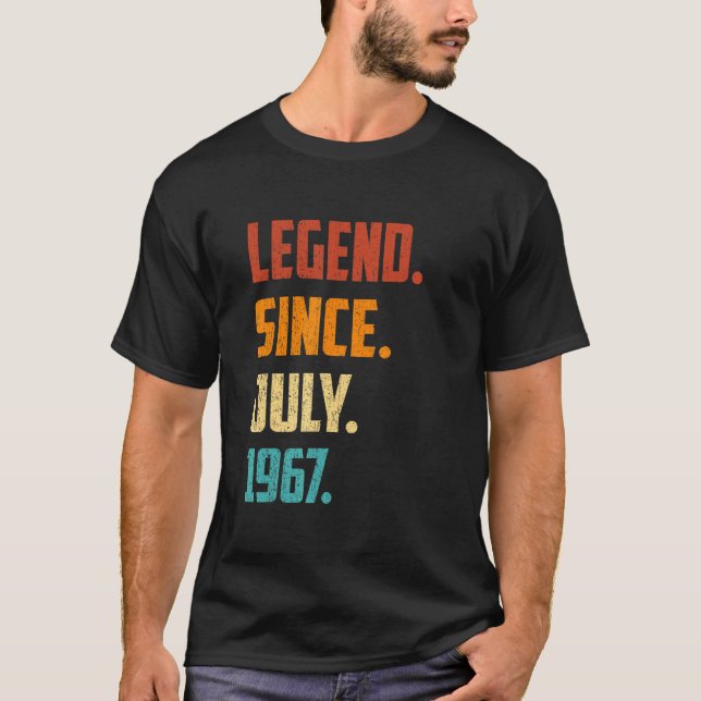 Camiseta 55ª leyenda de cumpleaños desde julio de 1967 55 a (Anverso)