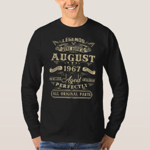 Camiseta 55ª Leyenda De Cumpleaños Nacida En Agosto De 1967