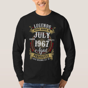 Camiseta 55ª Leyenda De Cumpleaños Nacida En Julio De 1967 