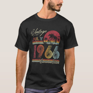 Camiseta 55º Cumpleaños Vintage Julio 1966 55 Años Cuarente