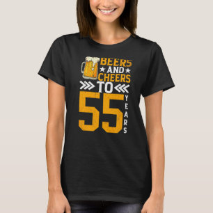 Camiseta 55.ª Cerveza De Cumpleaños Y Saludos A 55 Años Mug